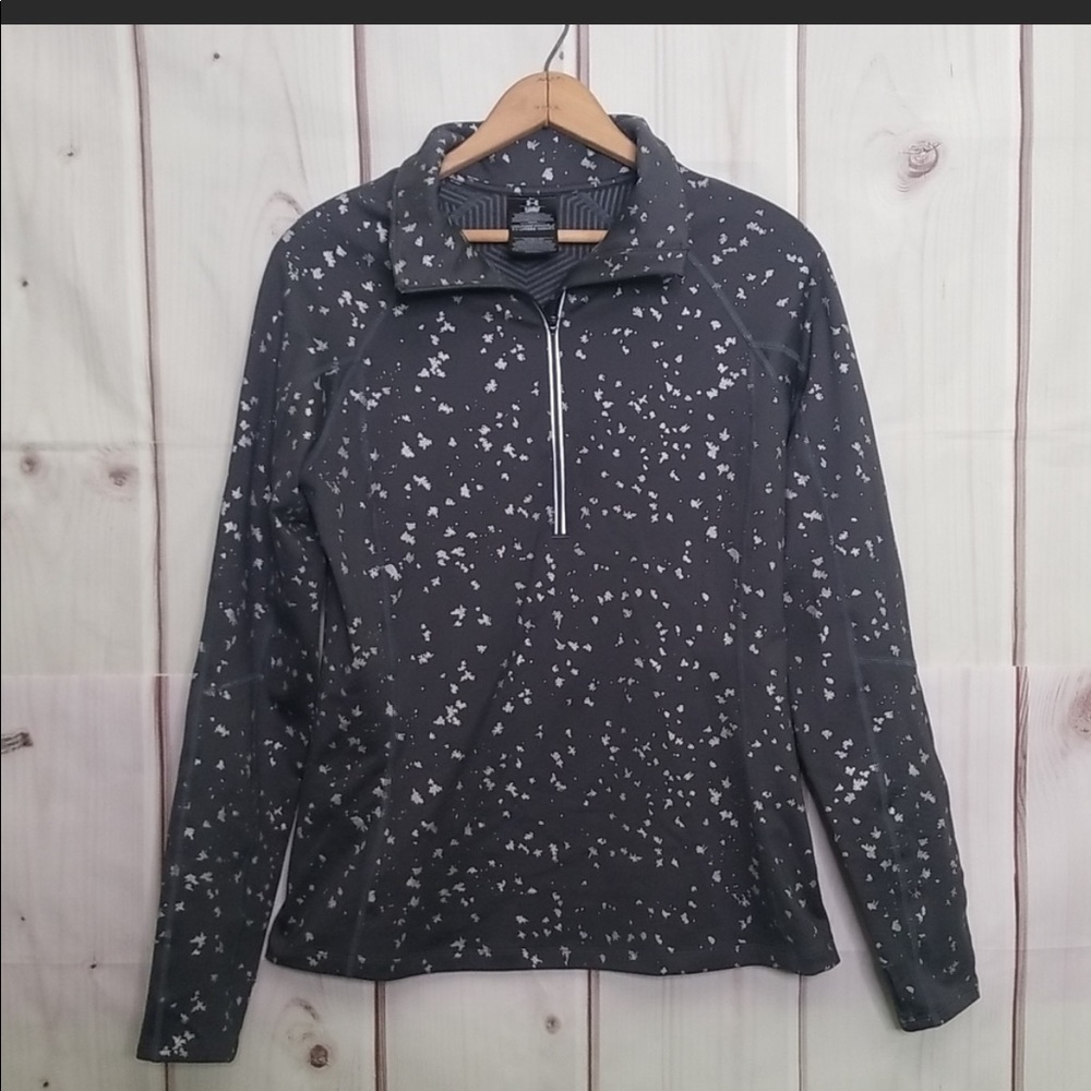 NWT Under Armour Grey Silver ColdGear Infrared Fitted 1/4 Zip Size Large L